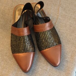 New Brown and Black Leather Italian Shoes